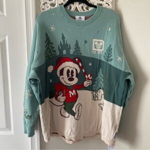 Walt Disney World Christmas Holiday 2022 Sweater Spirit Jersey Rare Size Large